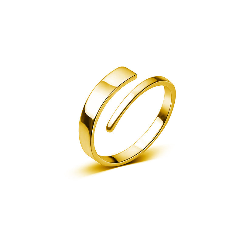 Bague de Design de Niche Minimaliste Ajustable avec Texture