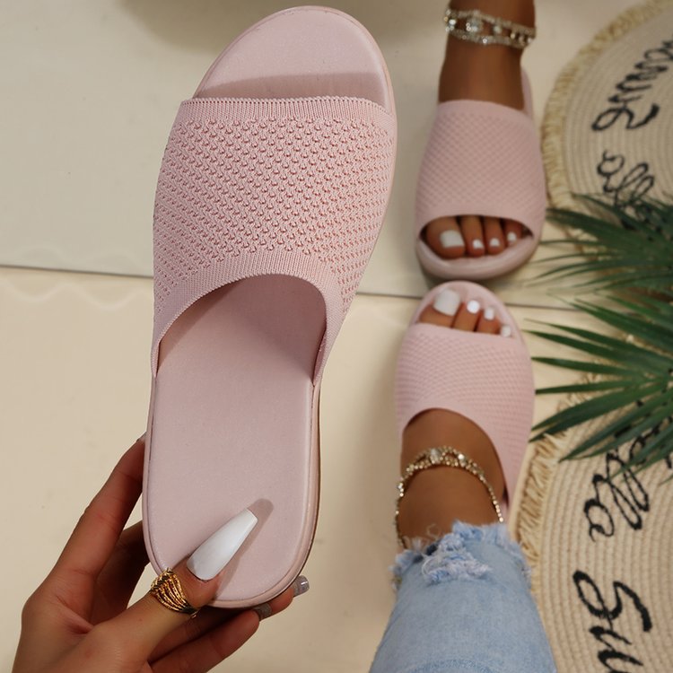 Elegant Weave Elevated Wedge Sandals