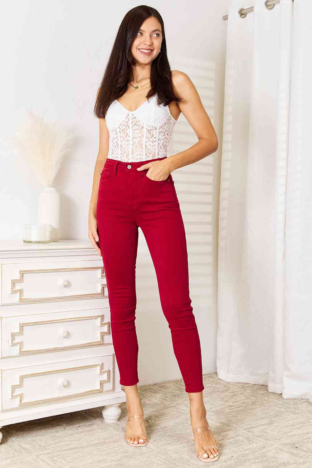 Jenna Elegant High Waist Skinny Trousers