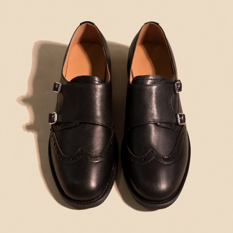 Chaussures Brogue Femmes en Cuir Style Britannique