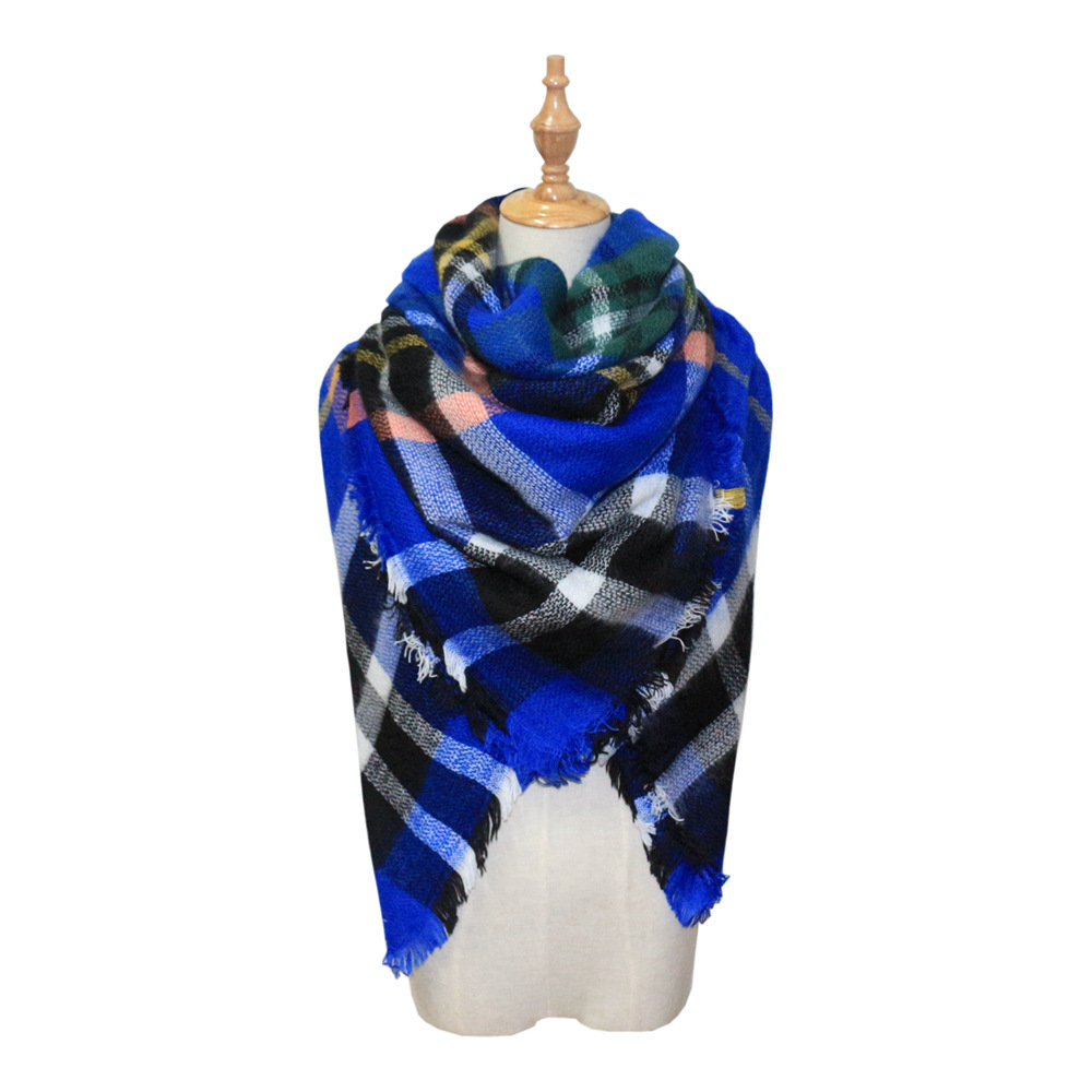 Chic Houndstooth Faux Mohair Scarf - Reversible