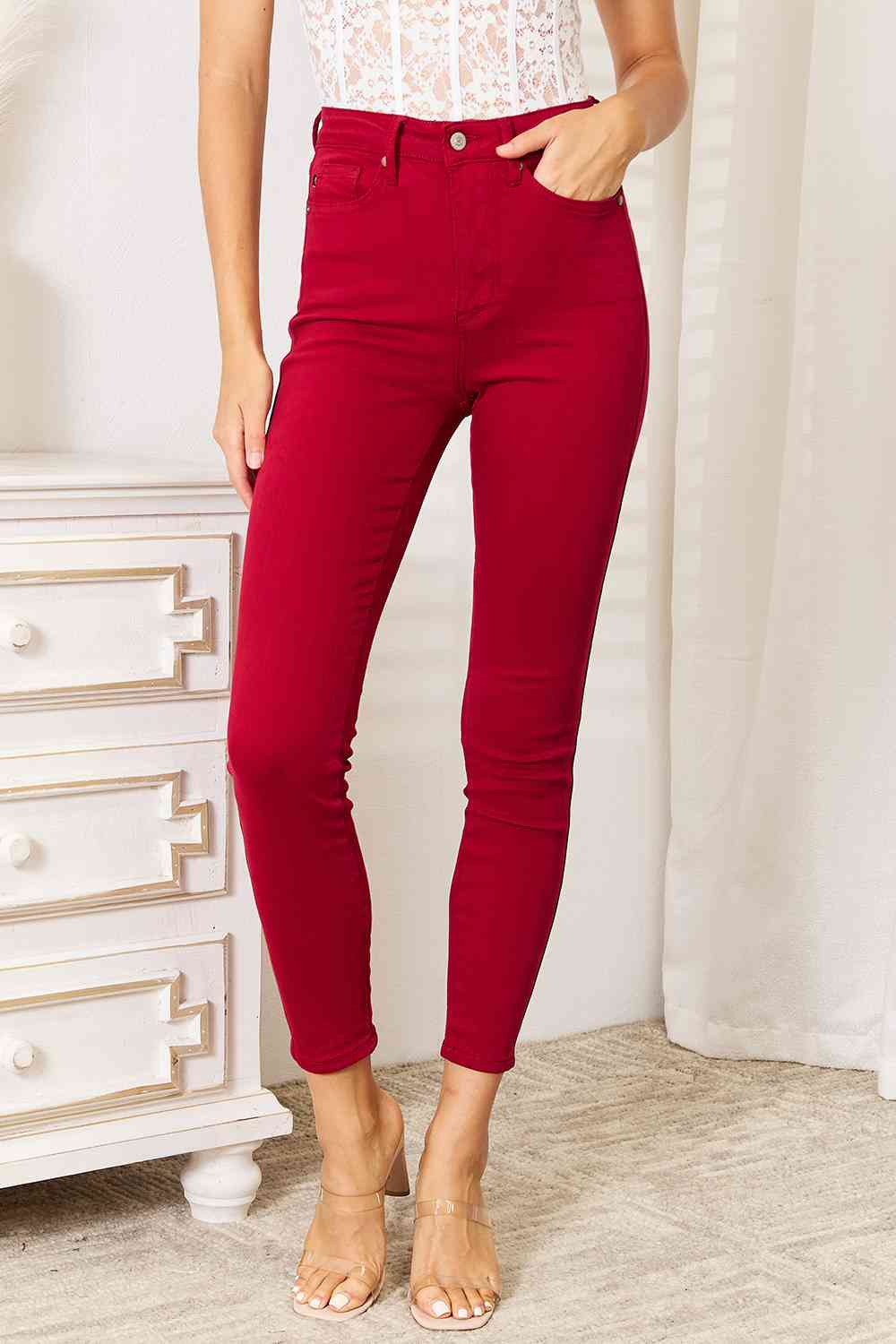 Jenna Elegant High Waist Skinny Trousers