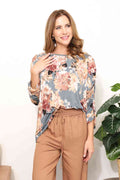 Floral Elegance Boatneck Top