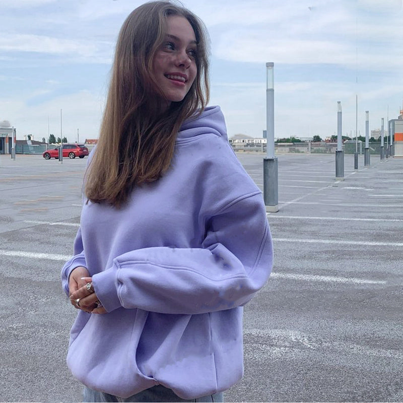Sweat à Capuche Vintage Lavande